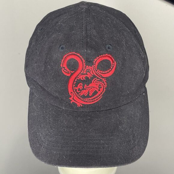 Disneyland Resort Official Red Chinese Dragon Embroidered Mickey Hat Mushu Mulan - Picture 1 of 4